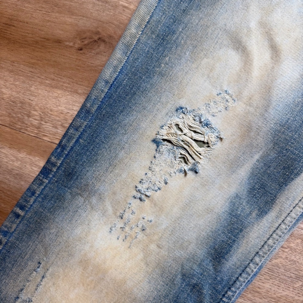Diesel Light Blue Distressed Bootcut Jeans - Picture 6 of 16